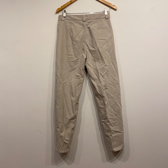 COS Cream Straight Barrel Leg Flat Front Minimalist Trouser Pants size 4 - Picture 6 of 6